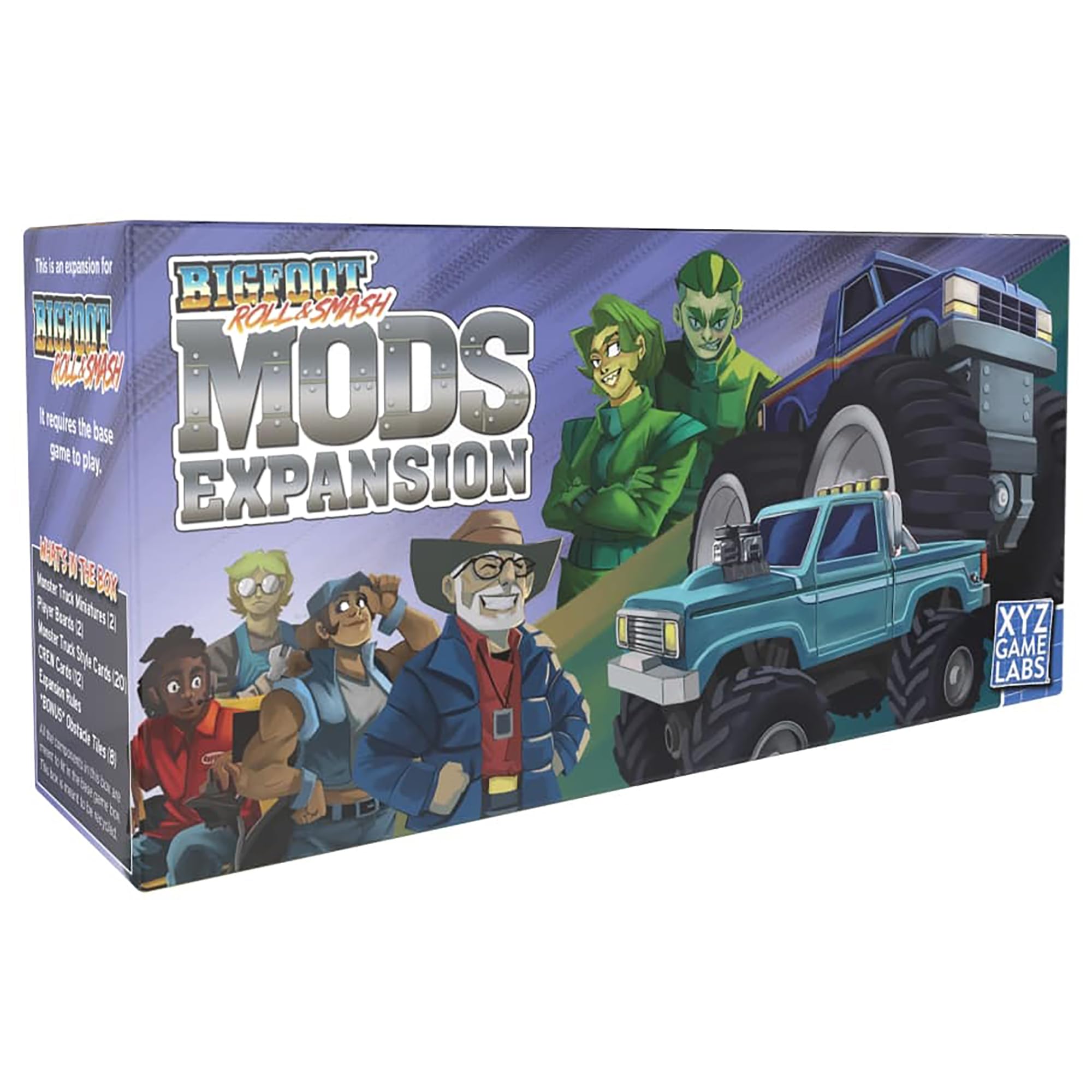 XYZ Game Labs | Bigfoot: Roll & Smash - MODS Expansion | Dice & Puzzle Game | Press Your Luck Board Game | Additional 5 or 6 Players | Ages 8+
