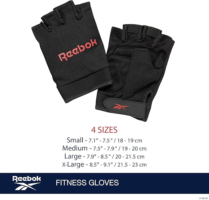 Reebok Classic Fingerless Gloves Black/Red XL