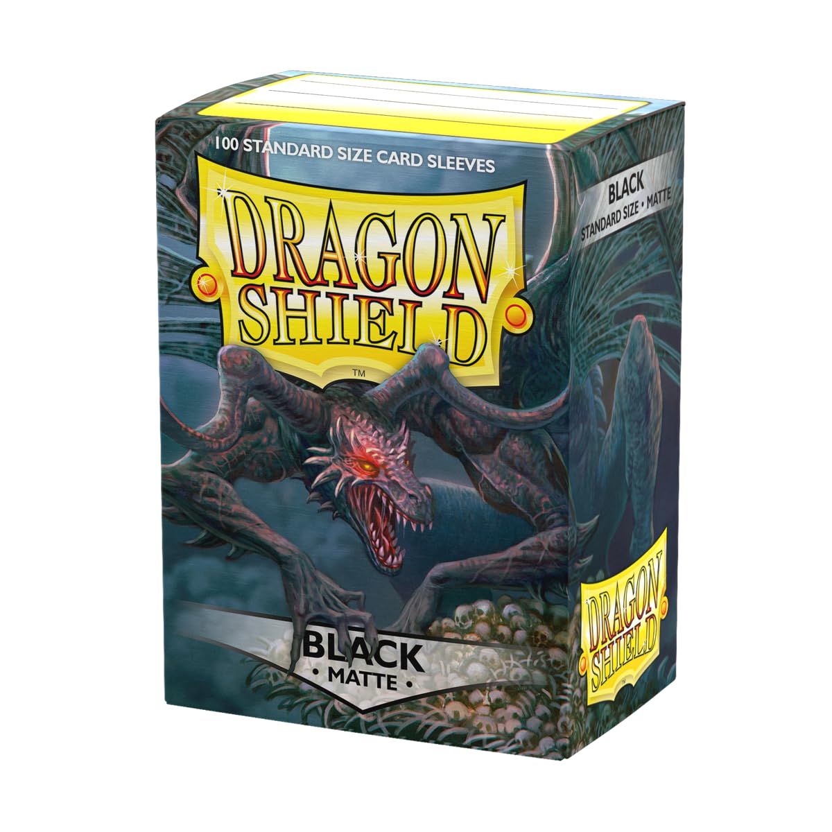 Dragon Shield | Standard Size Card Matte Sleeves | 100 CT - Smooth & Tough Premium TCG Sleeves | Compatible with Pokemon, Flesh & Blood, One Piece & Magic The Gathering | Black