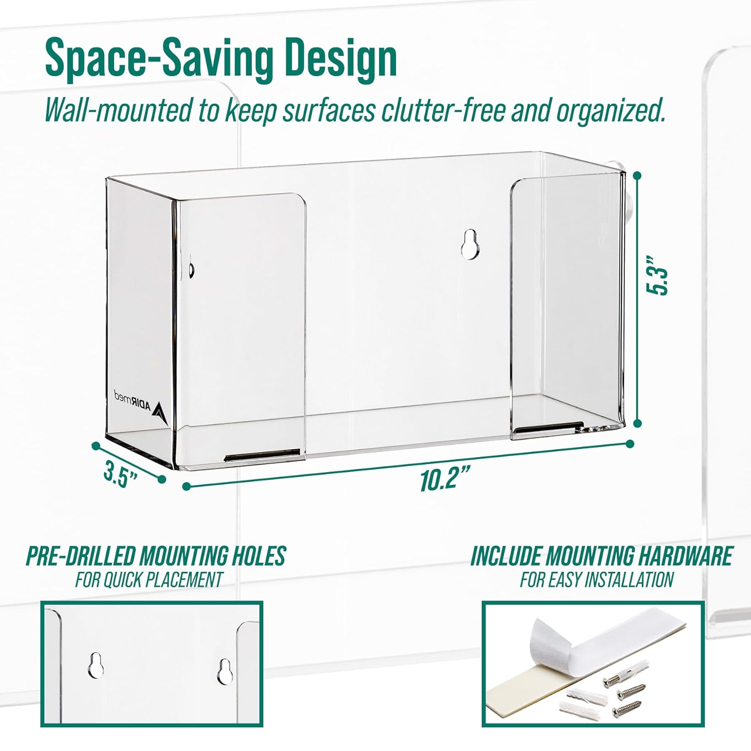 Single Box Capacity Acrylic Glove Dispenser