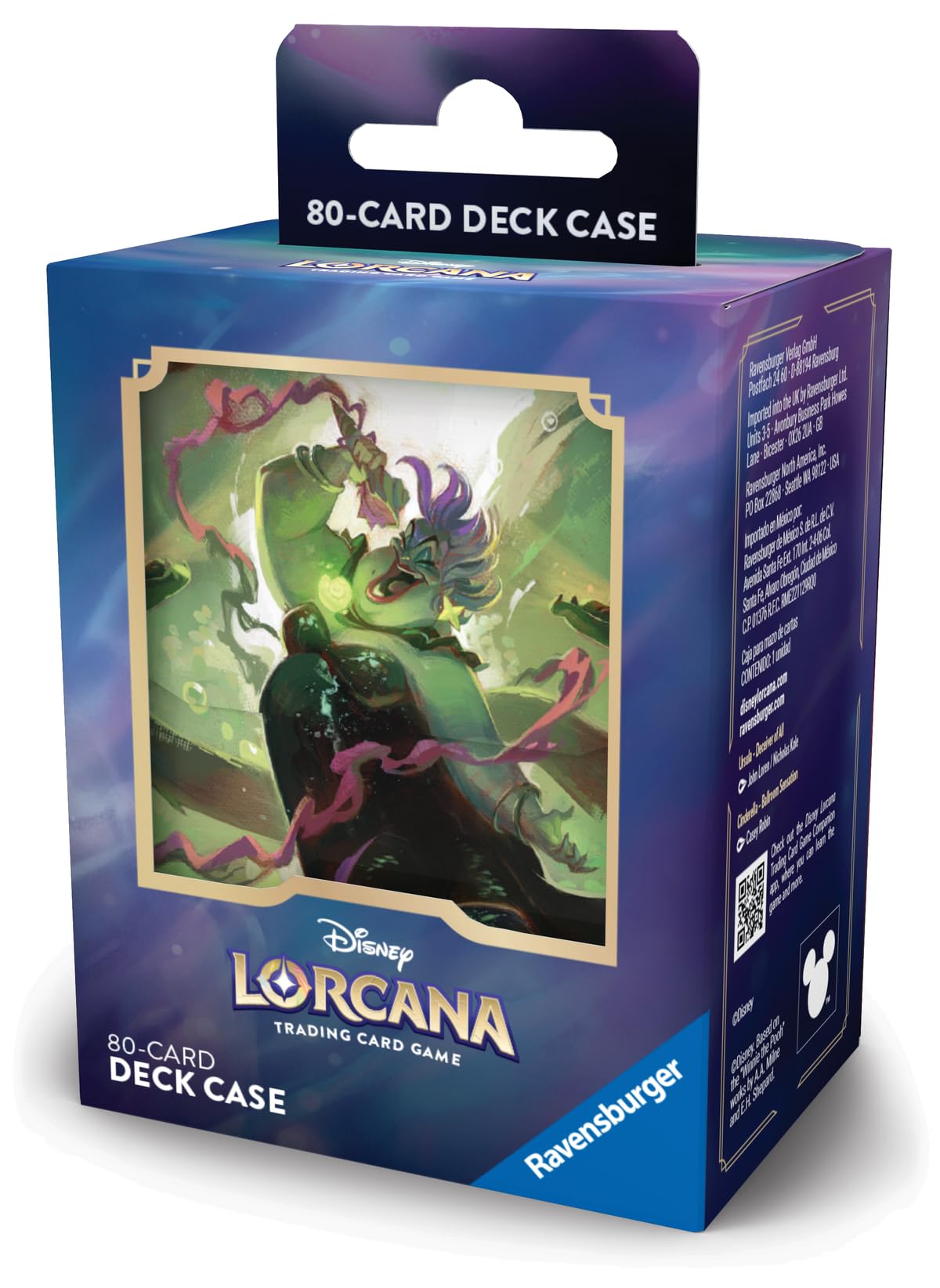 Ravensburger Disney Lorcana TCG: Archazia's Island Deck Box Featuring Ursula - Deceiver of All | Securely Store 80 Sleeved Cards | Durable & Portable Organizer for TCG | Ages 8+