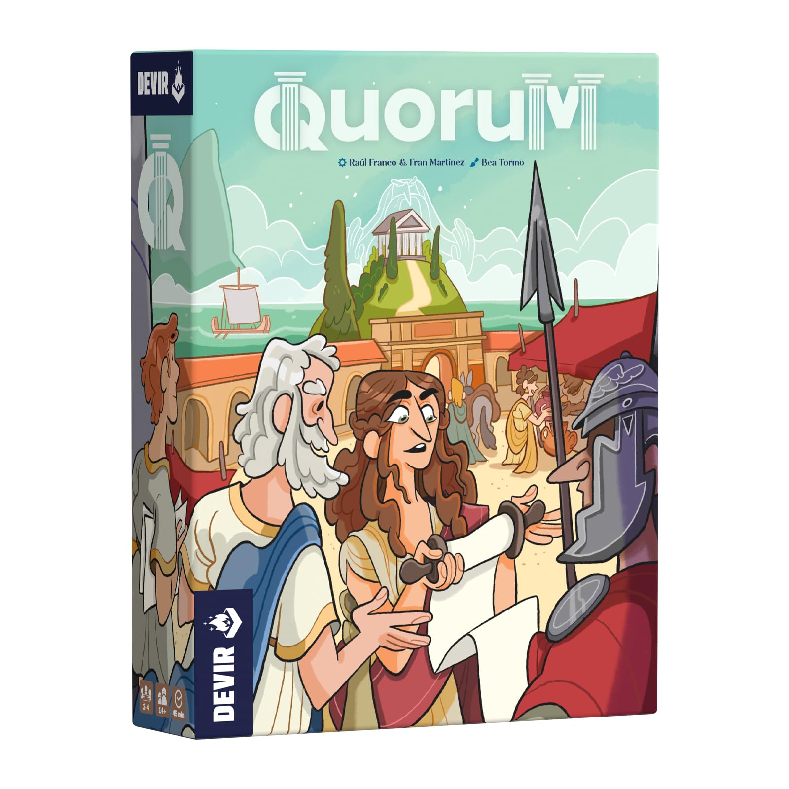 Devir Quorum: Strategic Roman Empire Card Game for 2-4 Players, Ages 14+, 45-Minute Playtime