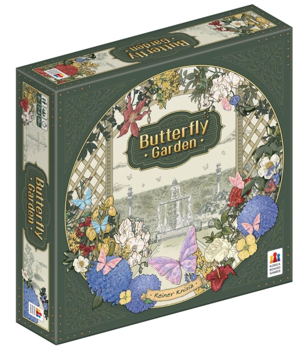 Capstone Games Butterfly Garden Board Game for 2-4 Players - Tile Laying Nature and Butterfly Themed Strategy Gameplay with Colorful Fun and Replay Value for Kids & Adults | Ages 8+ | 30 Min Playtime