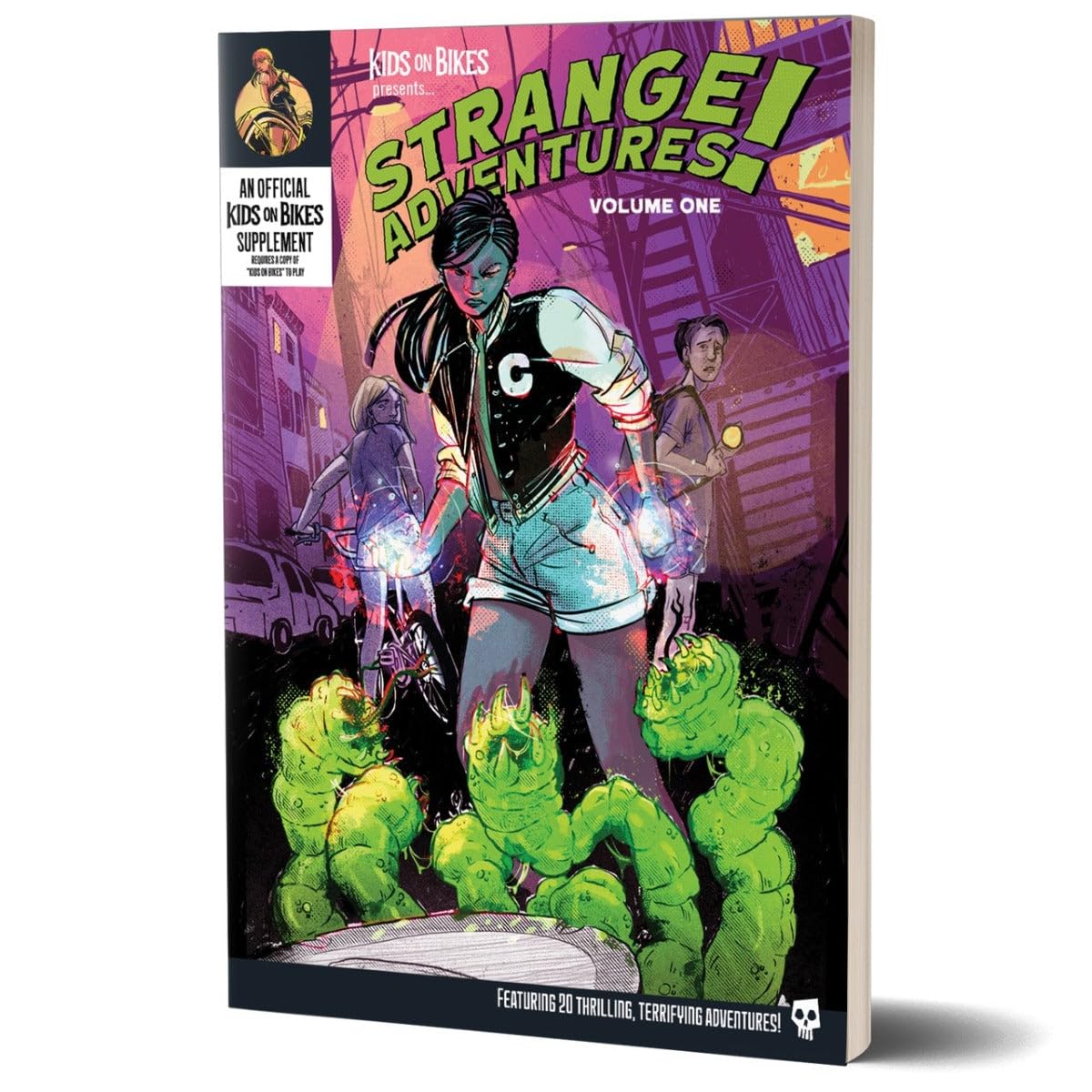 Renegade Game Studios Kids on Bikes: Strange Adventures VOL. 2 Non-Core Supplement Role-Playing Game 80 Page Full-Color Softcover Book, for 2-6 Players, Contains Sample Module