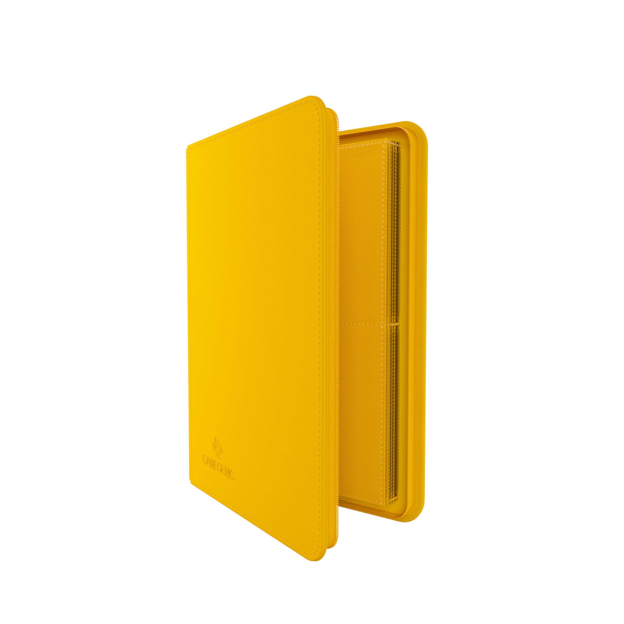 Gamegenic Zip-Up Album 8-Pocket, Organize Standard and Japanese Size Collectible Cards, Premium Card Game Protector, Holds up to 160 Cards, Ideal for Playset Collections, Yellow Color