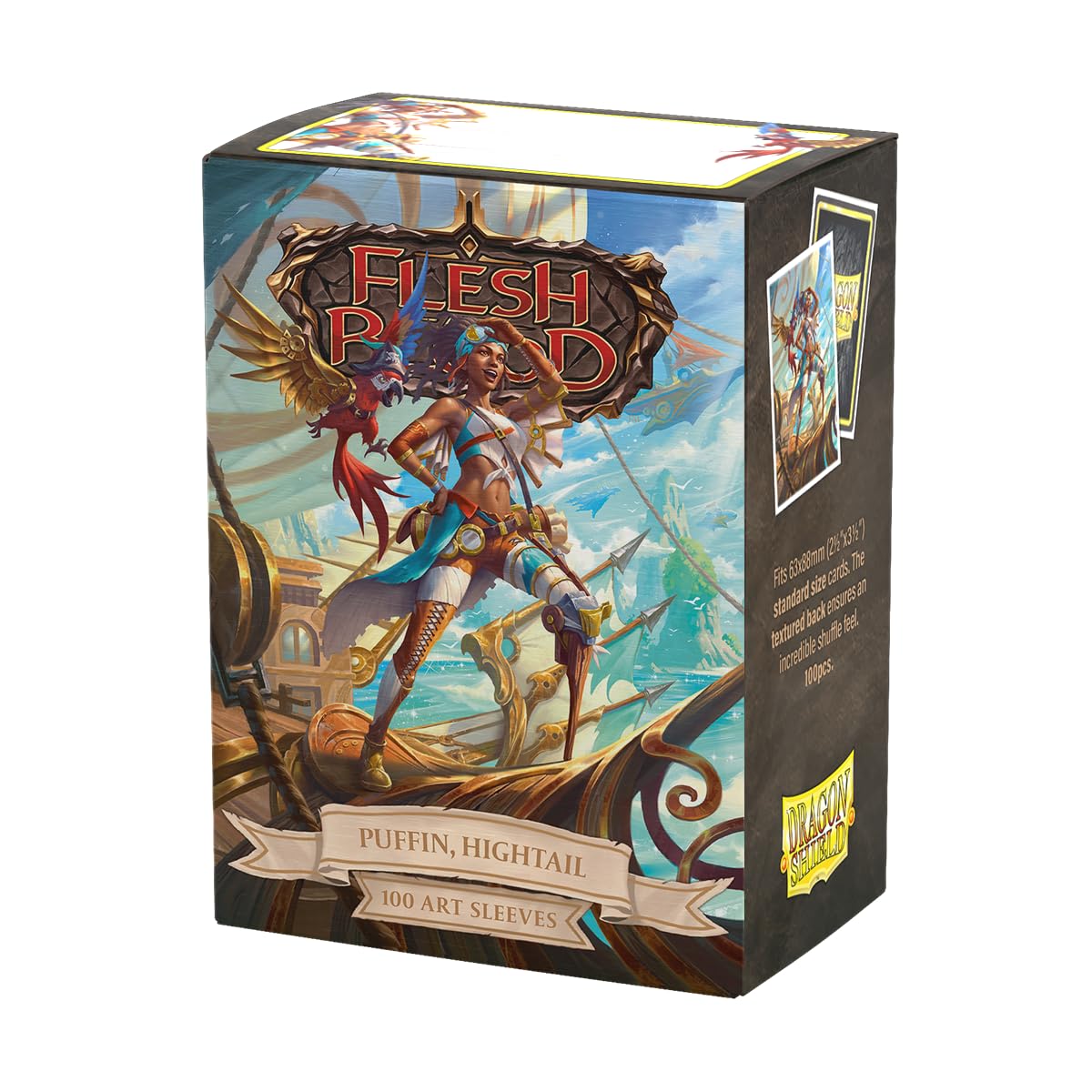 Dragon Shield | Flesh & Blood Art Sleeves | 100 CT - Smooth & Tough Premium TCG Sleeves | Compatible with Pokemon, One Piece & Magic The Gathering | Puffin, Hightail