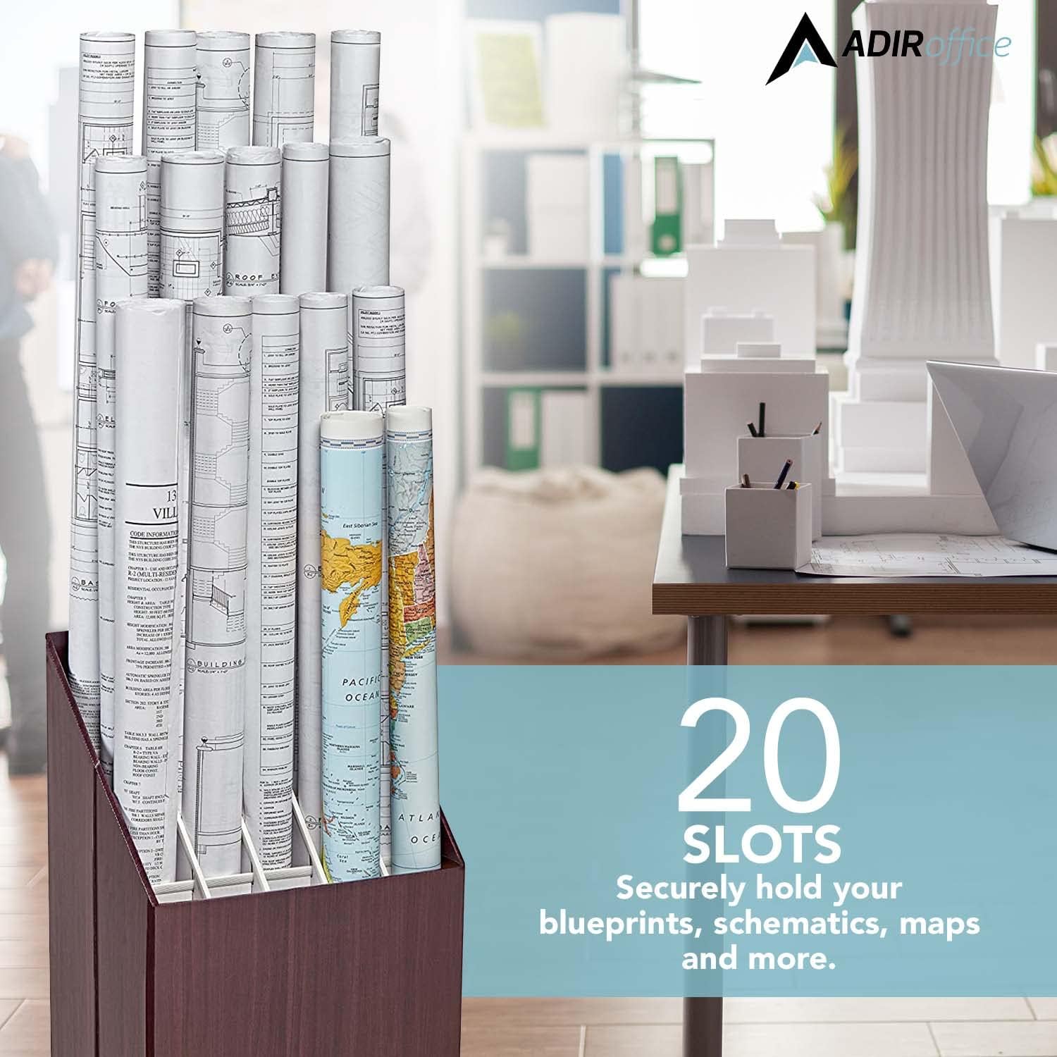 20-Slot Upright Roll file Corrugated Box