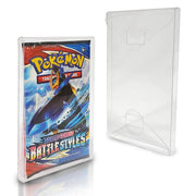 EVORETRO Booster Pack Protector - Trading Card Case Envelope Compatible for Single Pokemon Booster Pack - 0.35MM Thick Plastic PET for MTG, Yu-Gi-Oh, Sports Card Booster Pack Case (10 Pack)