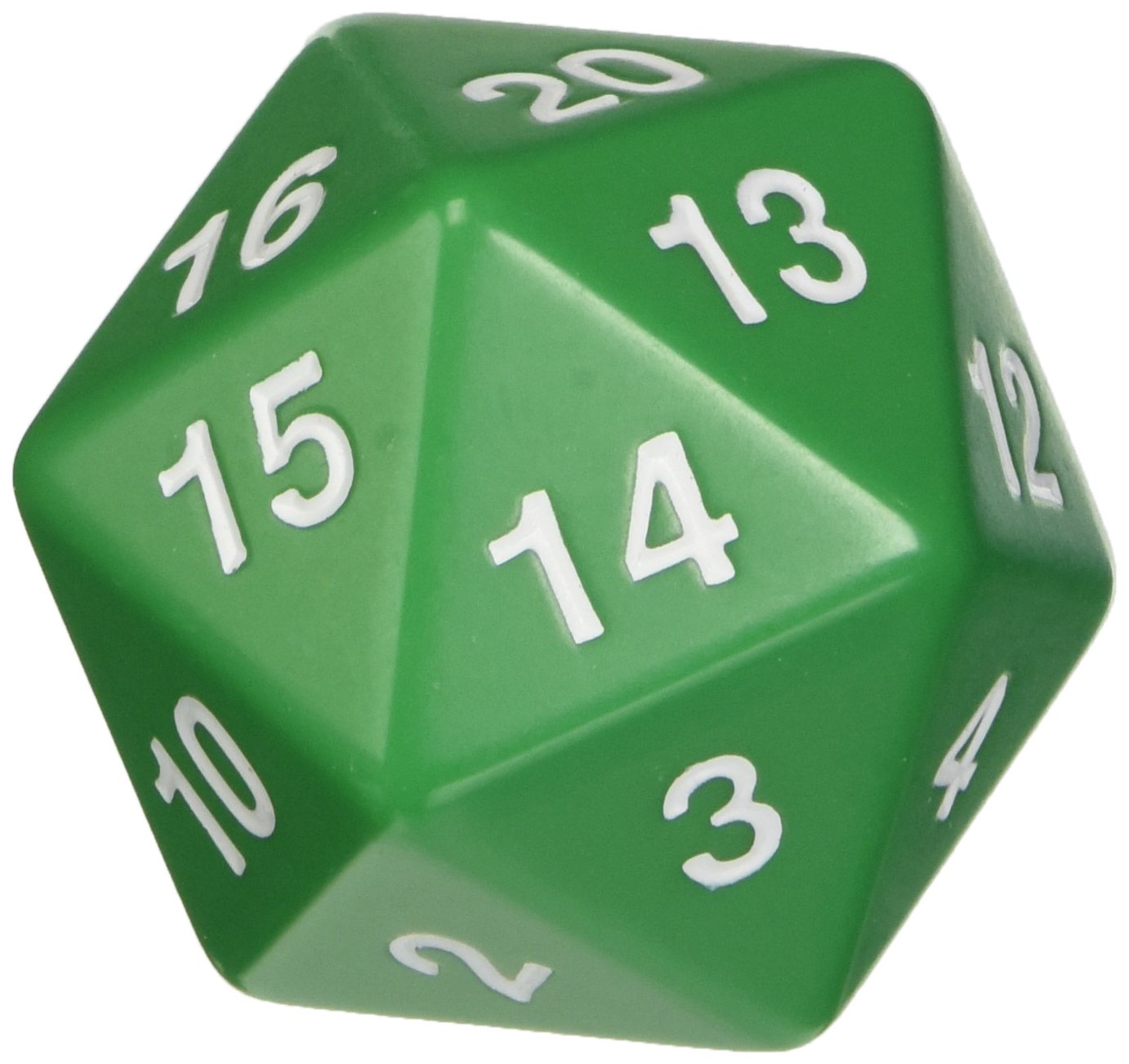 d20 Single 55mm Countdown Green (Bagged)