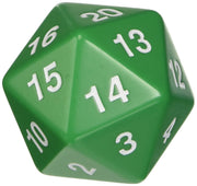 d20 Single 55mm Countdown Green (Bagged)