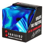 Shashibo Shape Shifting Box - STEM Fidget Toy with Ultra Strong Magnets - Sensory Puzzle Cube Transforms Into 100+ Shapes, Easter Basket Stuffers Gift for Kids, Teens, and Adults (Mystic Ocean)