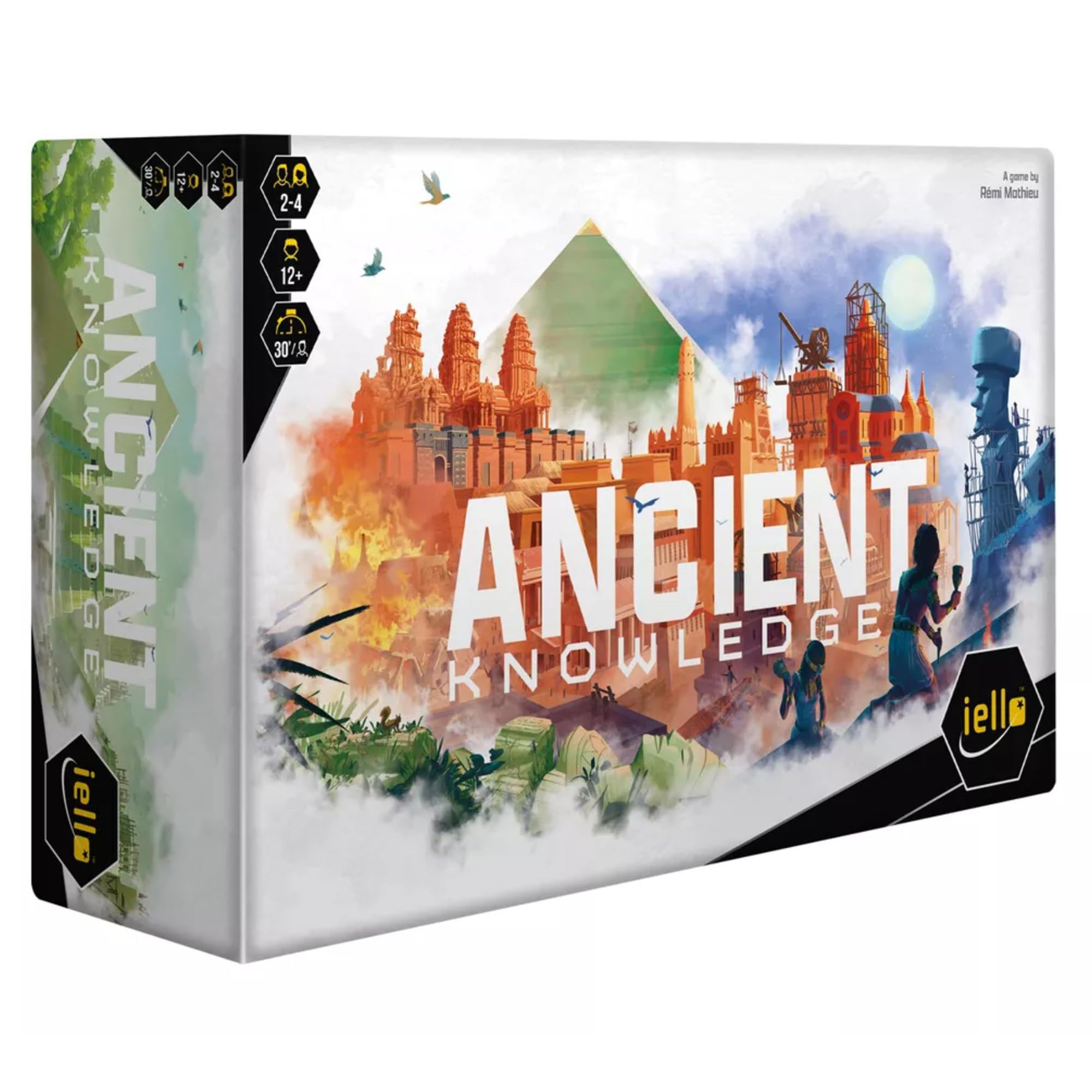 IELLO: Ancient Knowledge Strategy Card Game - Tableau Building, Historic Monuments, Ages 12+, 2-4 Players, 30 Min Per Player