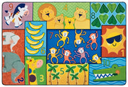 Jungle Jam Counting Rug  - 4ft x 6ft - Rectangle - Multi
