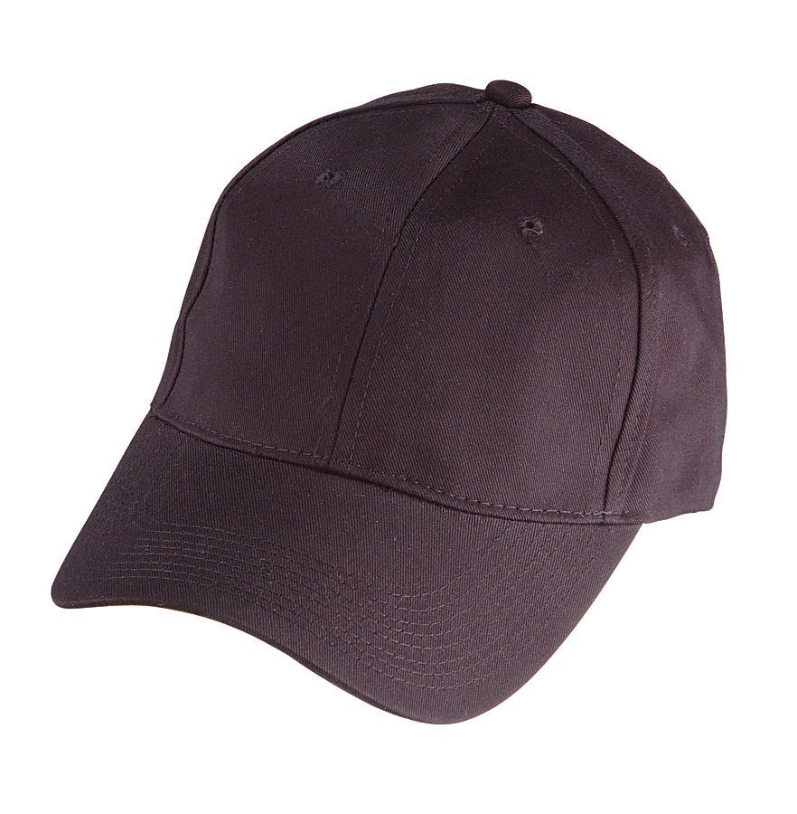 Baseball Cap-Adult-6Panel-Black