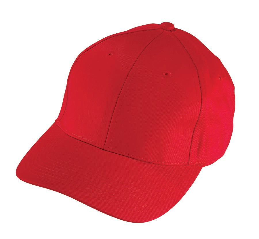 Baseball Cap-Adult-6Panel-Red