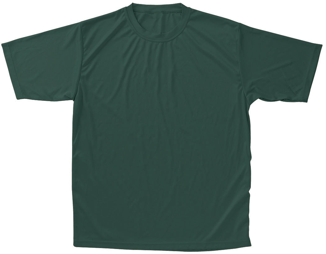T-Shirt,Moisture Management - Youth-Dkgrn-Large