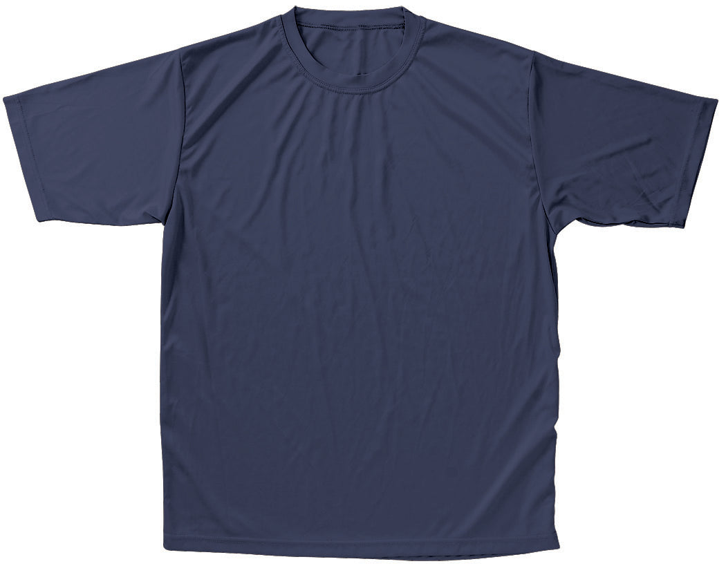 T-Shirt, Moisture Management- Adult-Navy-Large