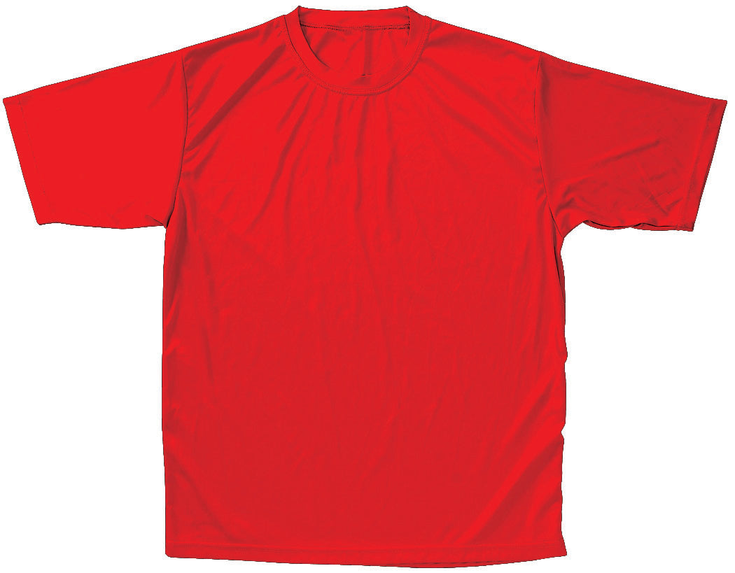 T-Shirt, Moisture Management- Adult-Red-3 Extra Large