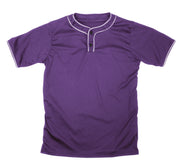 Two-Button,Moisture Mgmt-Youth-Pur/Wh-Small