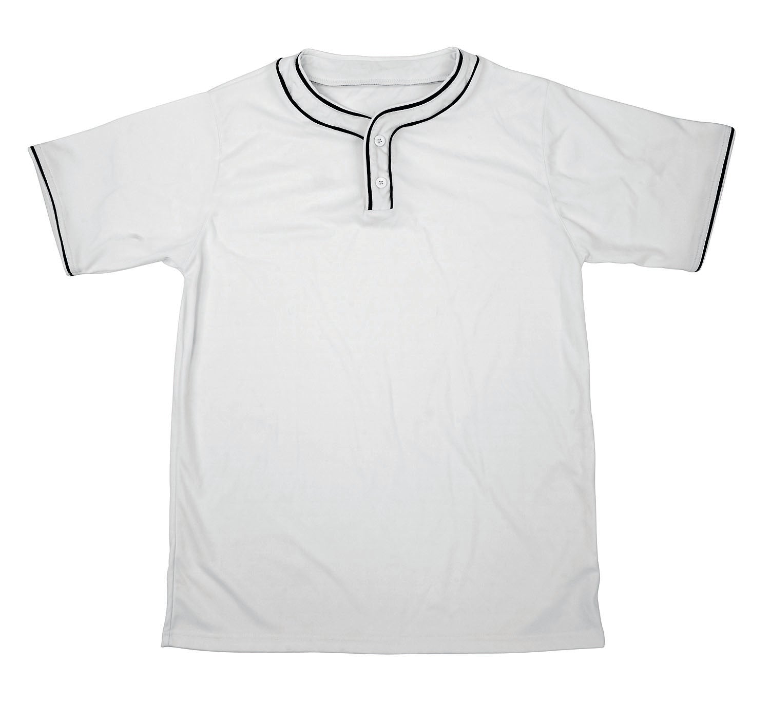 Two-Button,Moisture Mgmt-Adult-Wht/Blk-3 Extra Large