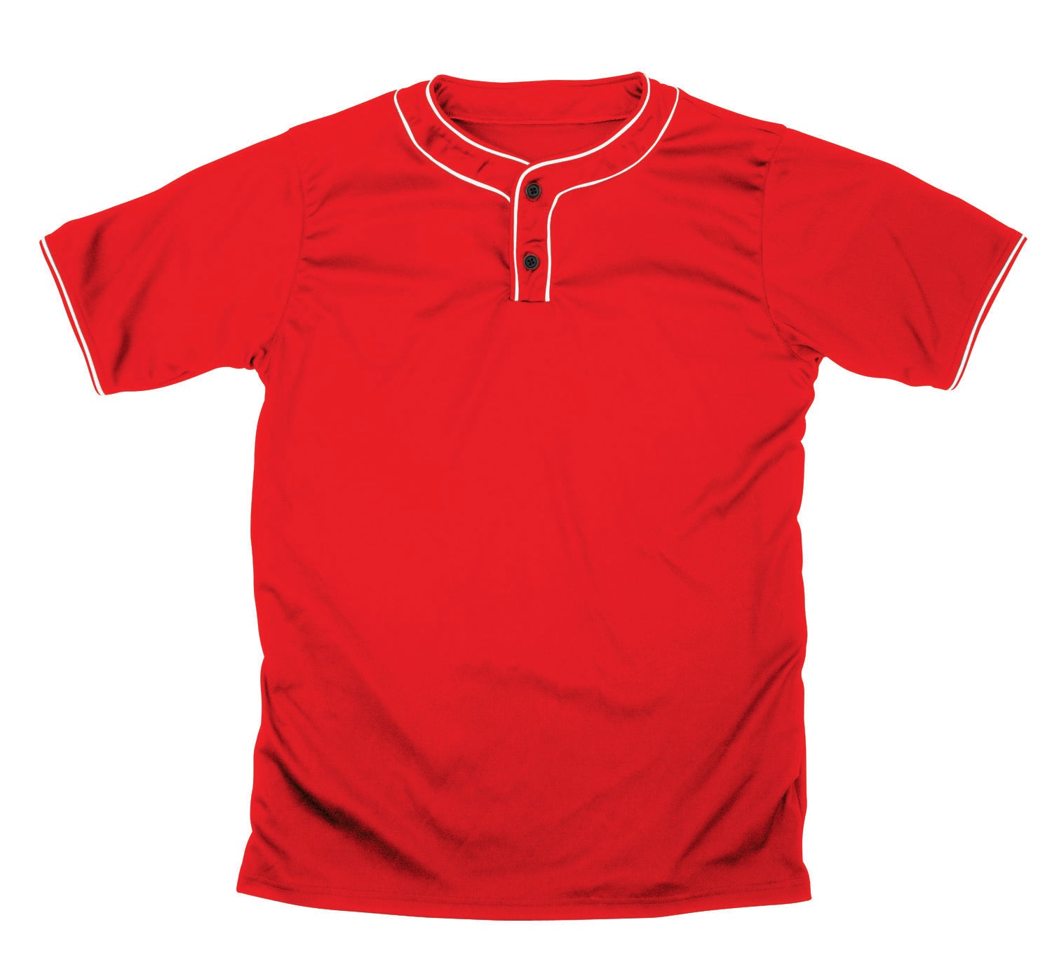 Two-Button,Moisture Mgmt-Adult-Red/Wh-3 Extra Large