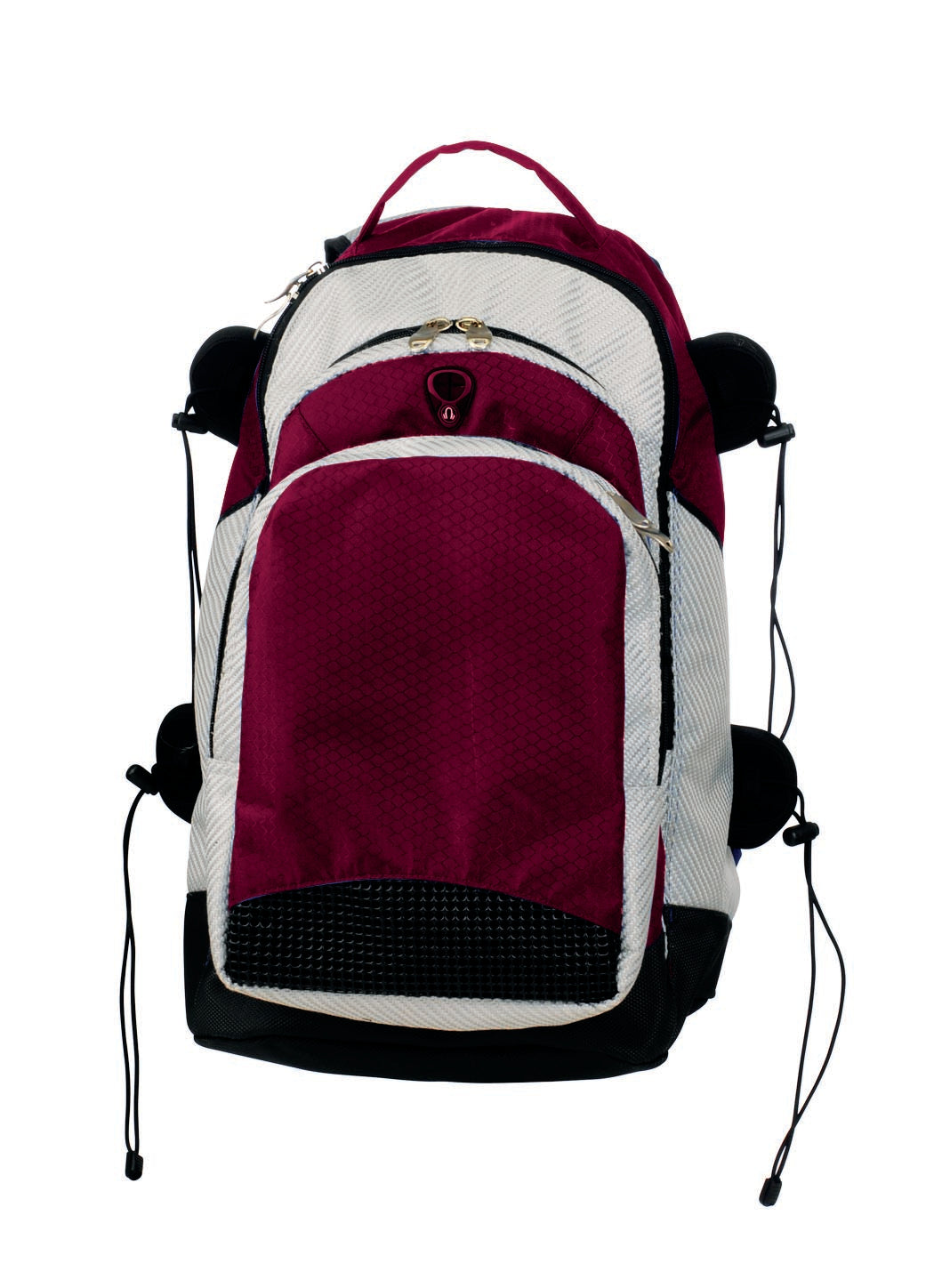 Deluxe Backpack-Maroon/Grey