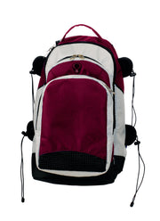 Deluxe Backpack-Maroon/Grey
