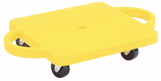 Plastic Scooter W/Handles-Yellow