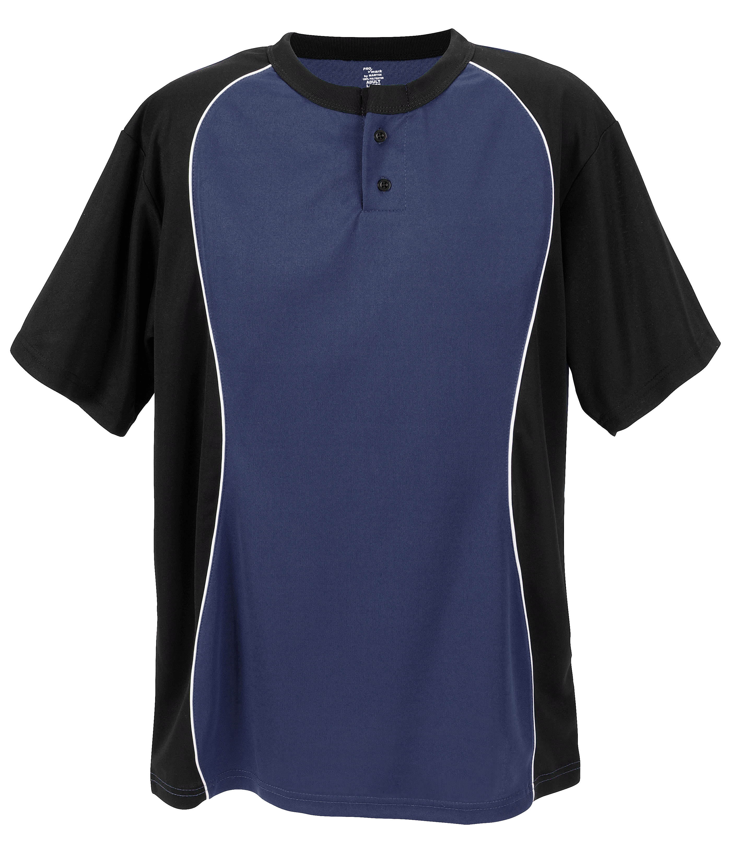 Two Button Placket-Adult-Navy-Adult 2 Extra Large