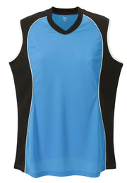 Sleeveless V Neck Jersey Women'S-Columba Blue-Medium