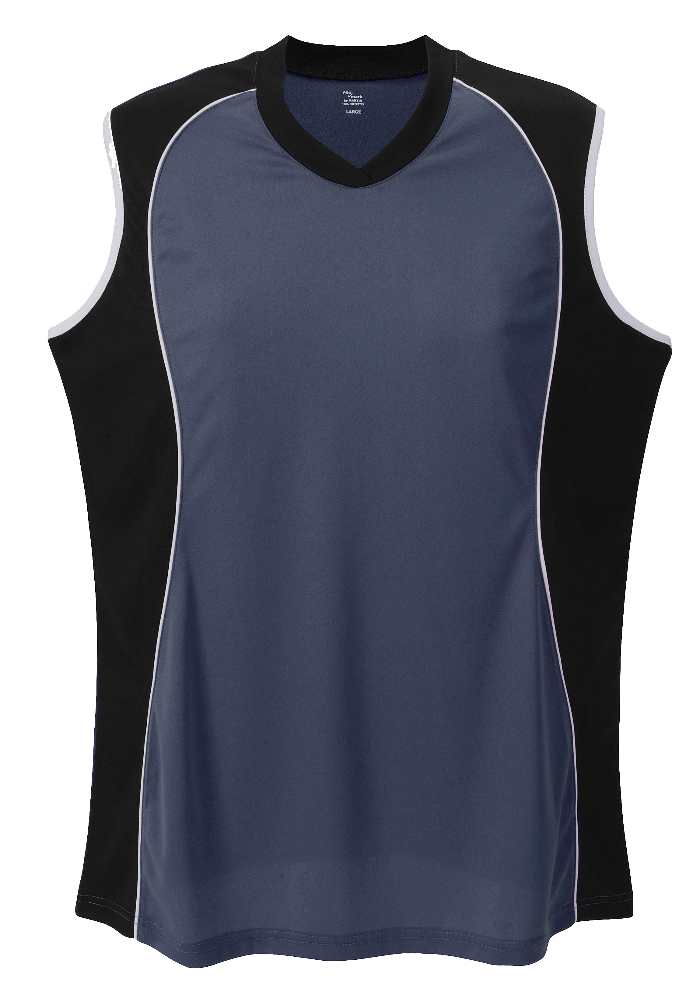 Sleeveless V Neck Jersey Women'S-Navy-Small