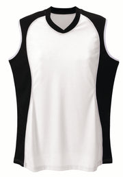 Sleeveless V Neck Jersey Women'S-White-Extra Large
