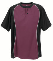 Two Button Placket-Adult-Maroon-Adult Medium
