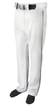 Baseball Pant W/ Piping-White/Black-Adult Small
