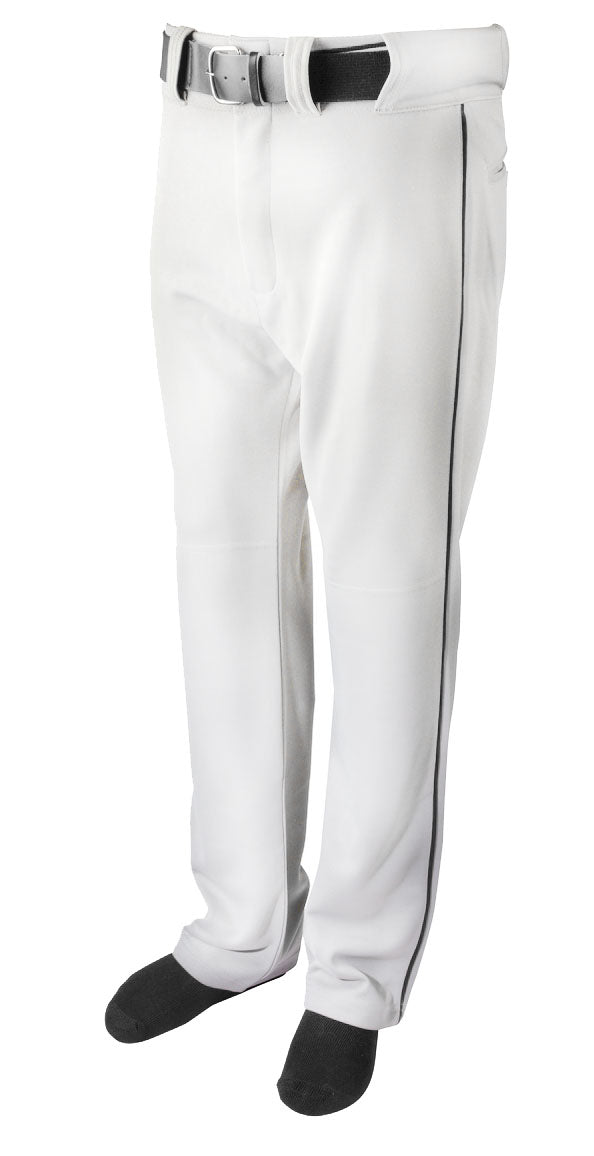 Baseball Pant W/ Piping-White/Black-Youth Large