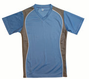 V-Neck Jersey-Col Blue W/Granite Side Panel-Youth-Medium
