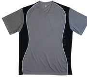 V-Neck Jersey Granite W/Black Side Panel-Youth-Extra Small