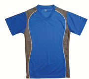 V-Neck Jersey Royal W/Granite Side Panel-Youth-Large