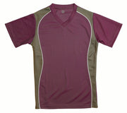V-Neck Jersey Maroon W/Granite Side Panel-Youth-Small