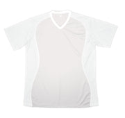 V-Neck Jersey White W/Granite Side Panel-Youth-Extra Large