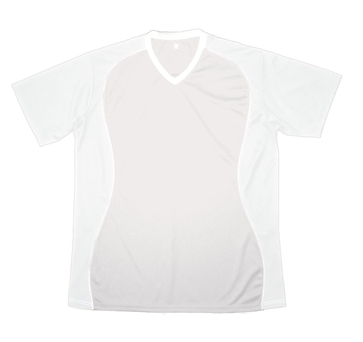 V-Neck Jersey White W/Granite Side Panel-Adult-2 Extra Large