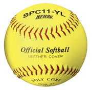 Softball-11" Leather Optic Yellow, "Nfhs Approved"