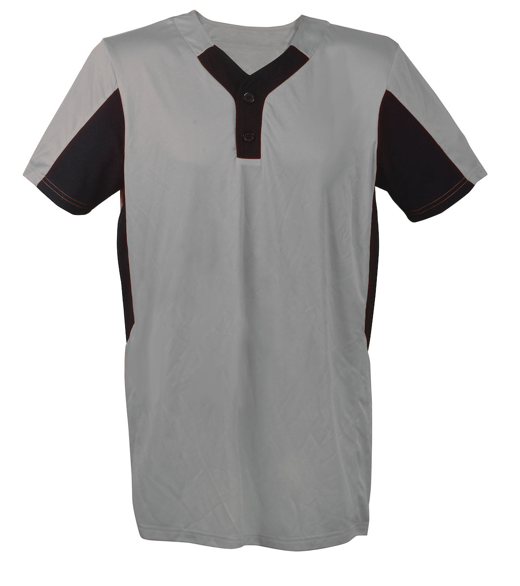 Two Button Jersey - Adult - Grey - Medium