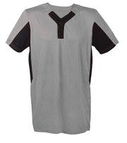 Two Button Jersey - Adult - Grey - Medium
