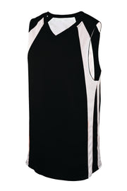 Rev. Basketball Jersey, Black/White, Adult-Medium