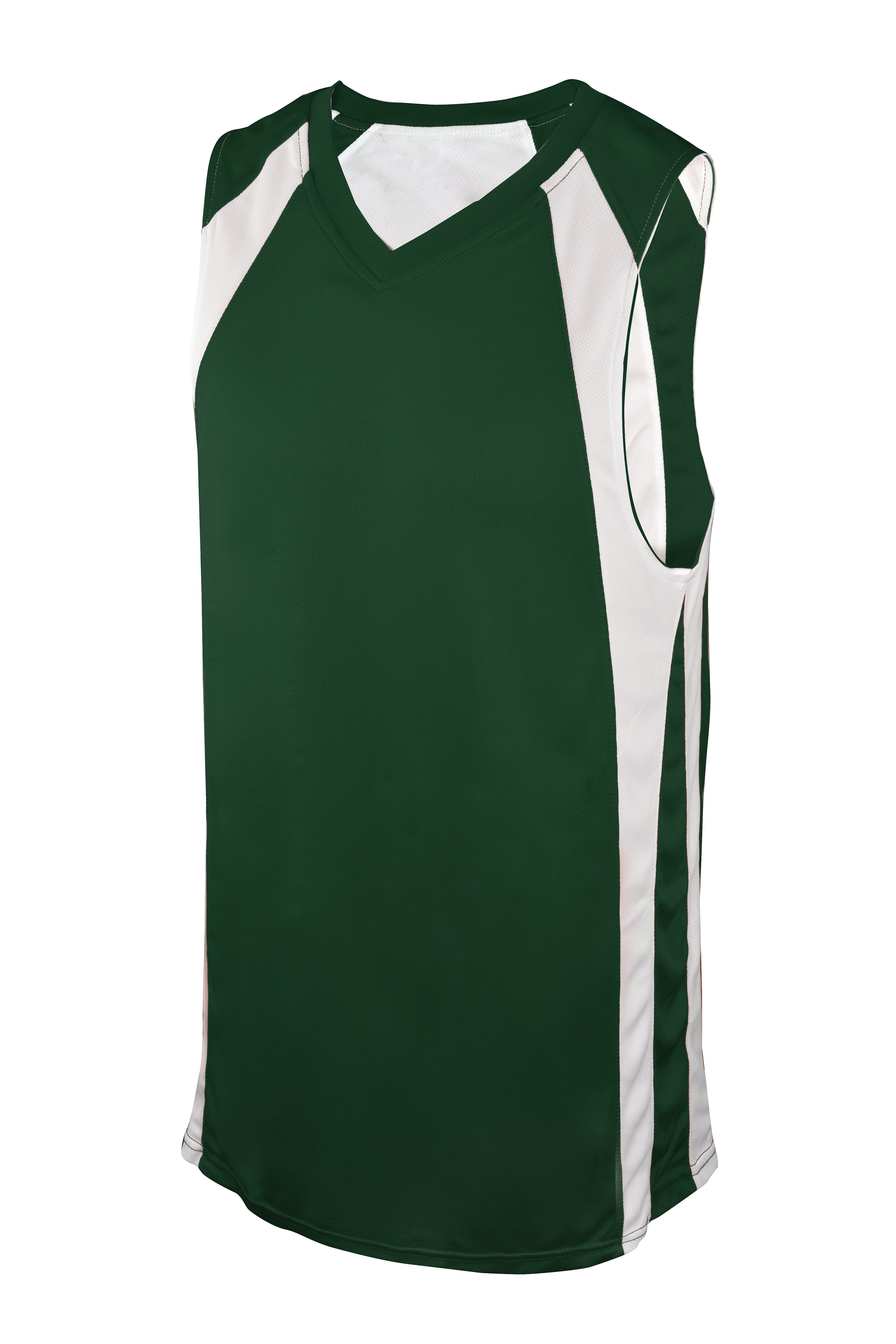 Rev Basketball Jersey, Dkgrn/White, Youth-Small