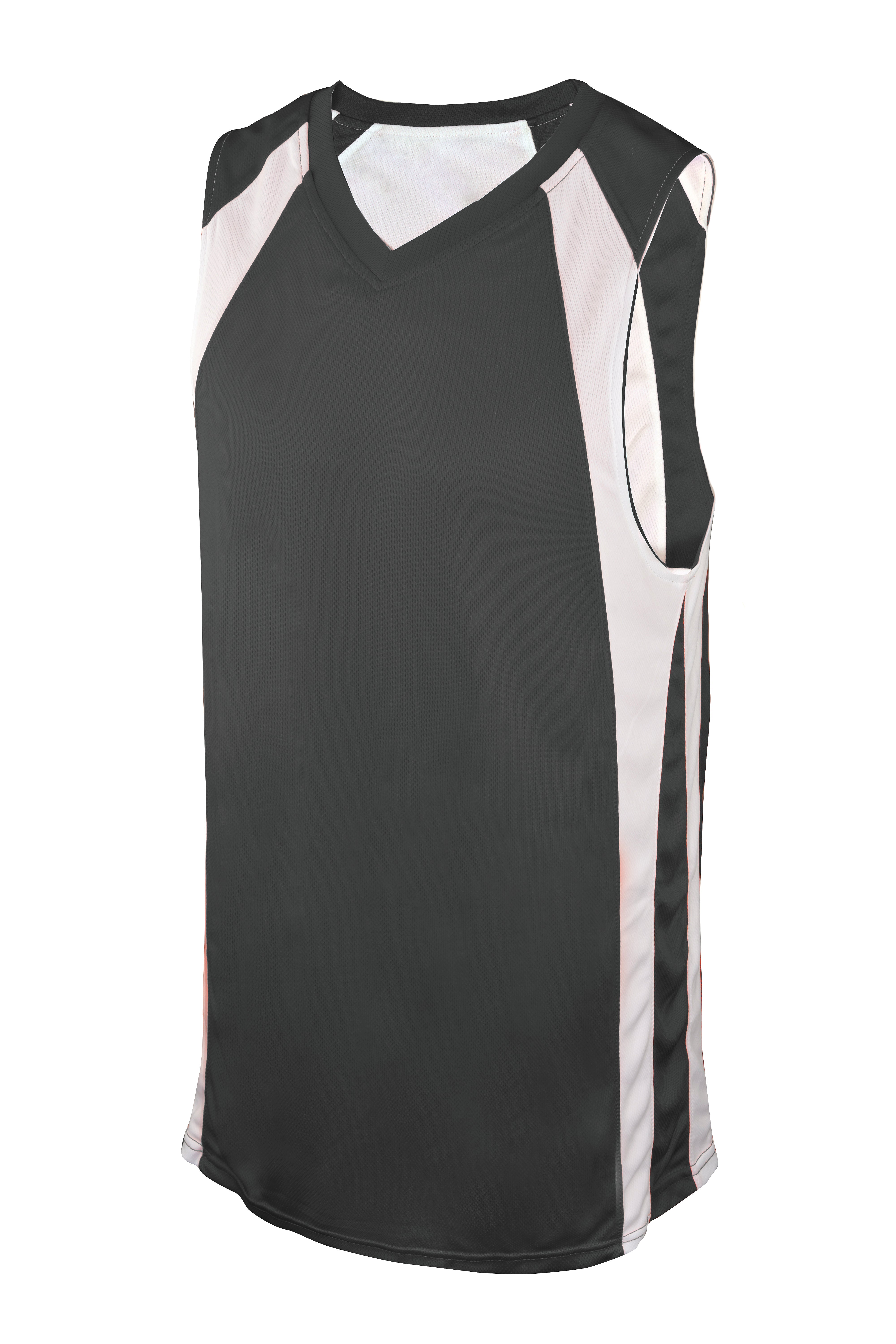 Rev. Basketball Jersey, Charcoal/White, Adult-Medium