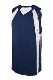 Rev. Basketball Jersey, Navy/White, Adult-Medium