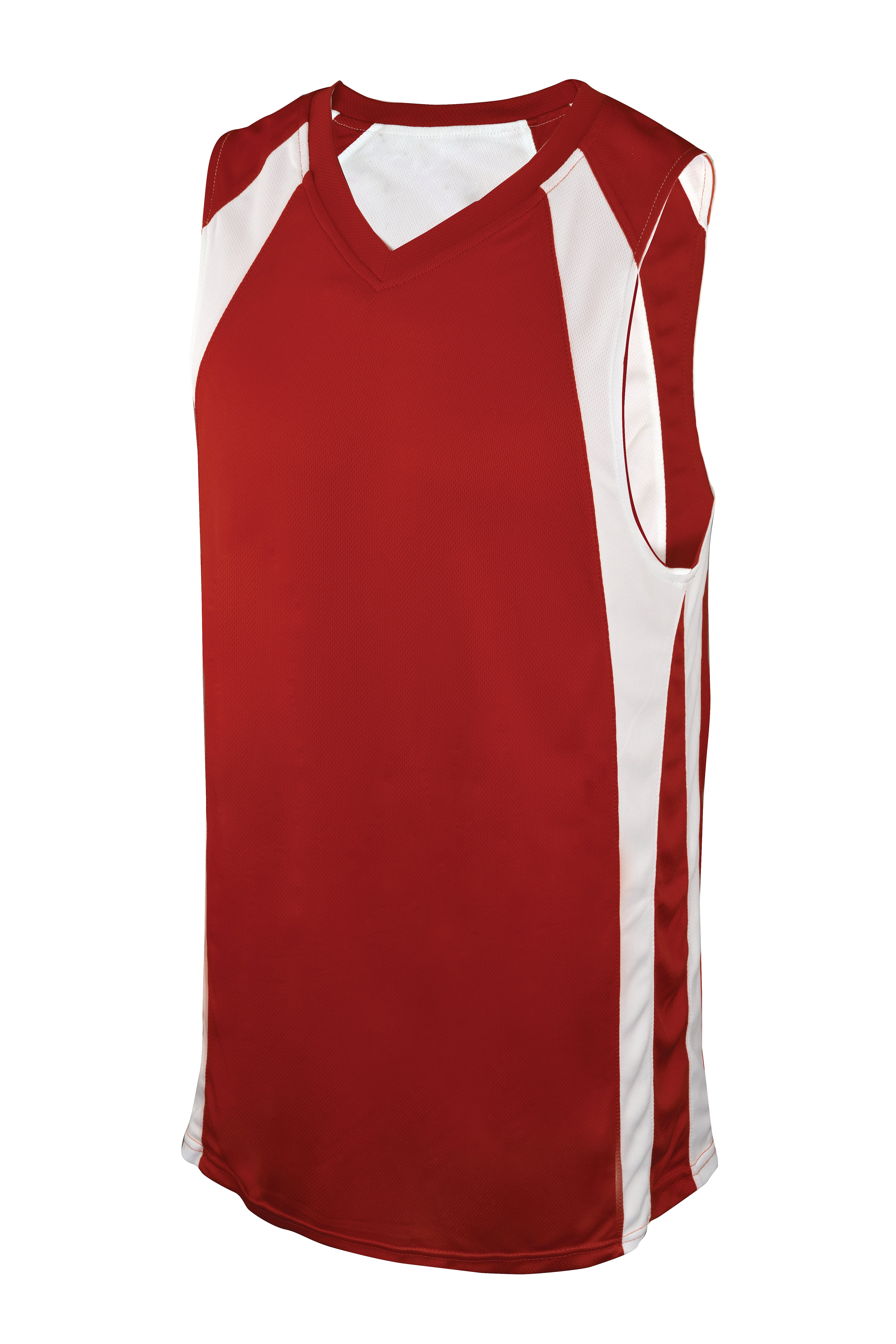Rev. Basketball Jersey, Red/White, Adult-3 Extra Large