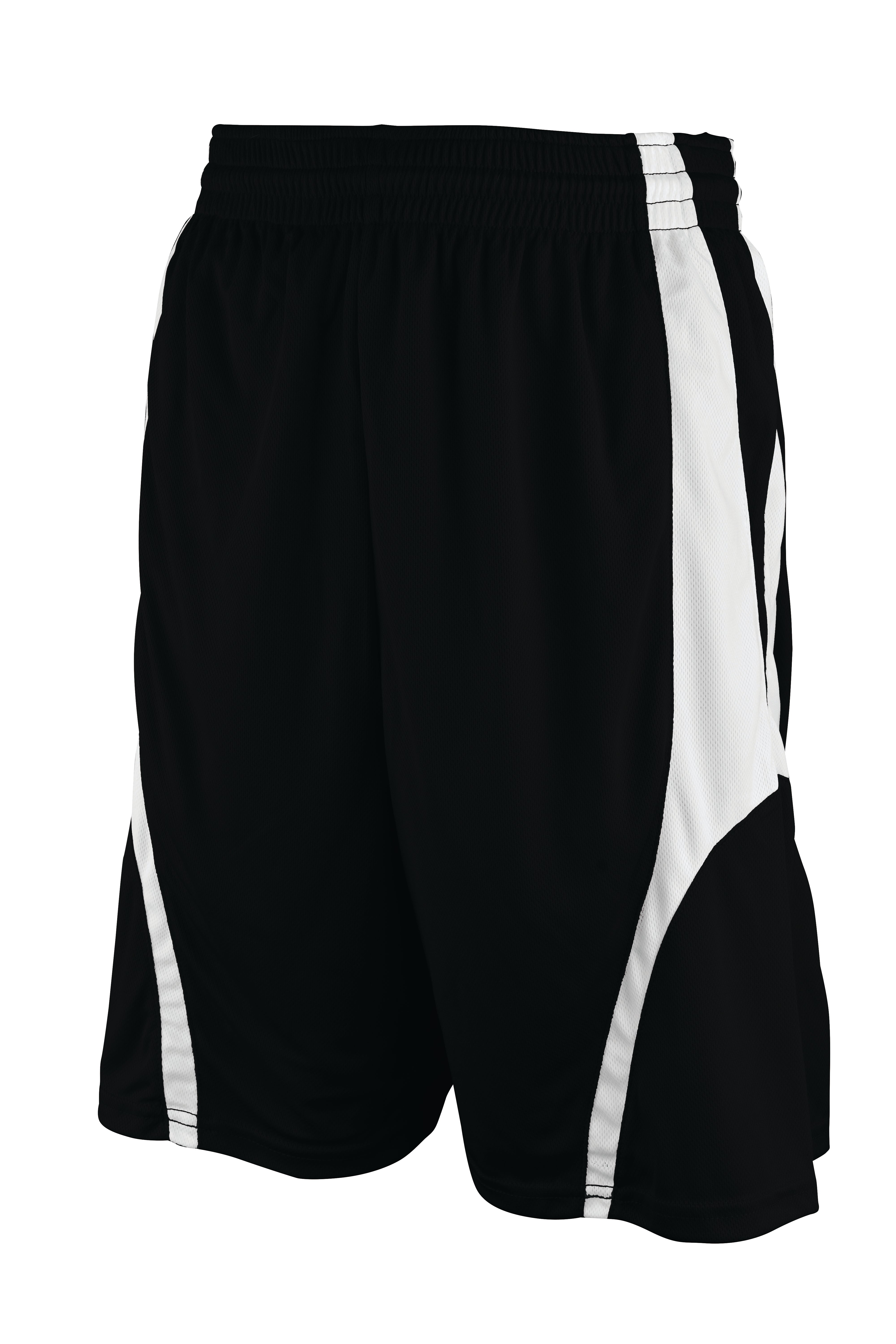 Rev. Basketball Short, Black/White, Adult-Small